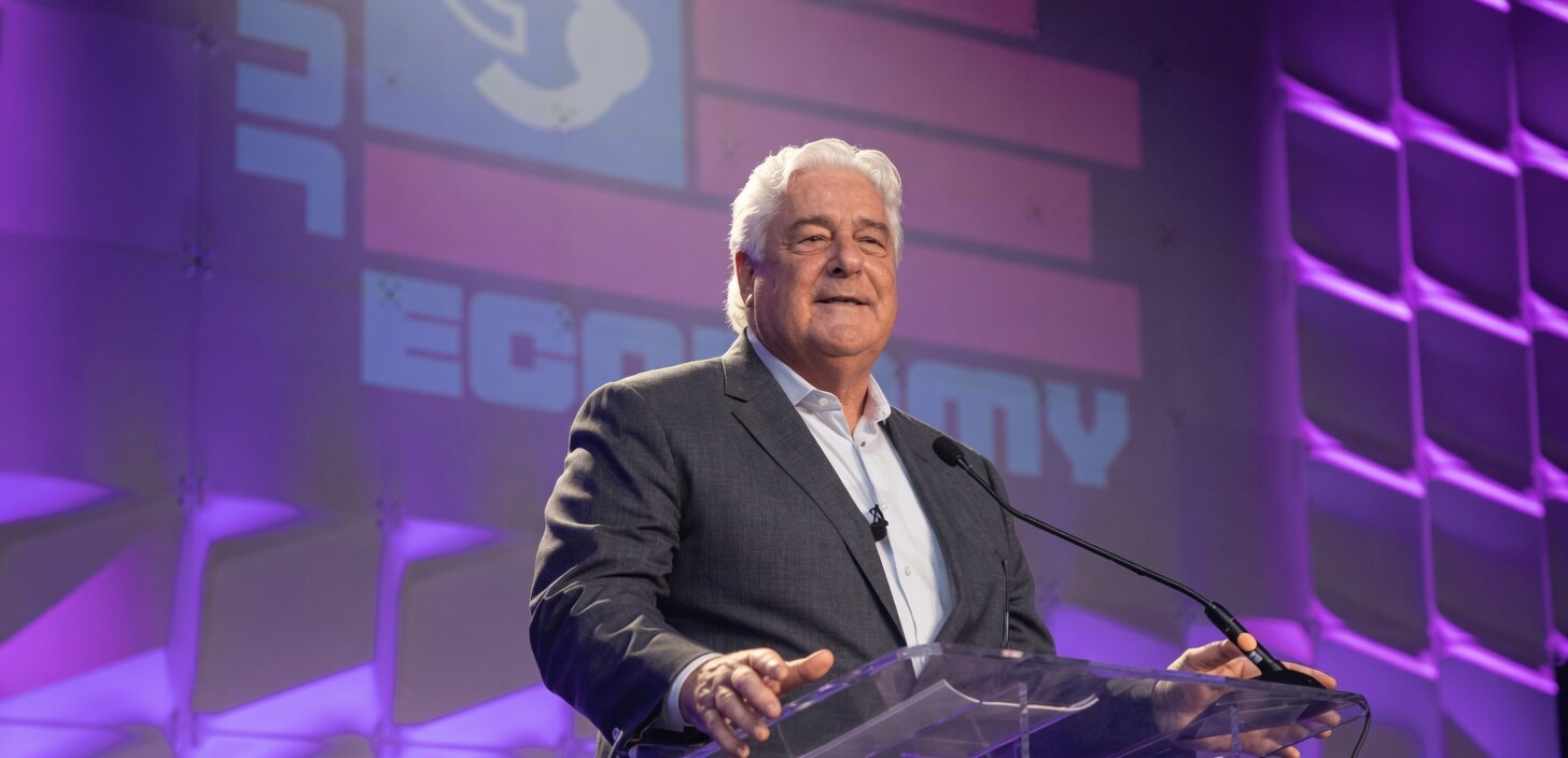 John Taylor, Founder & CEO of ASPHP, speaking at a Just Economy conference